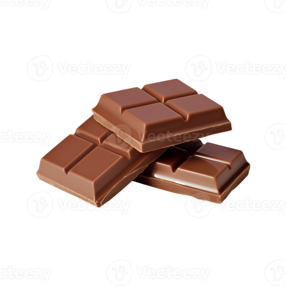 chocolate bars isolated on a transparent background png