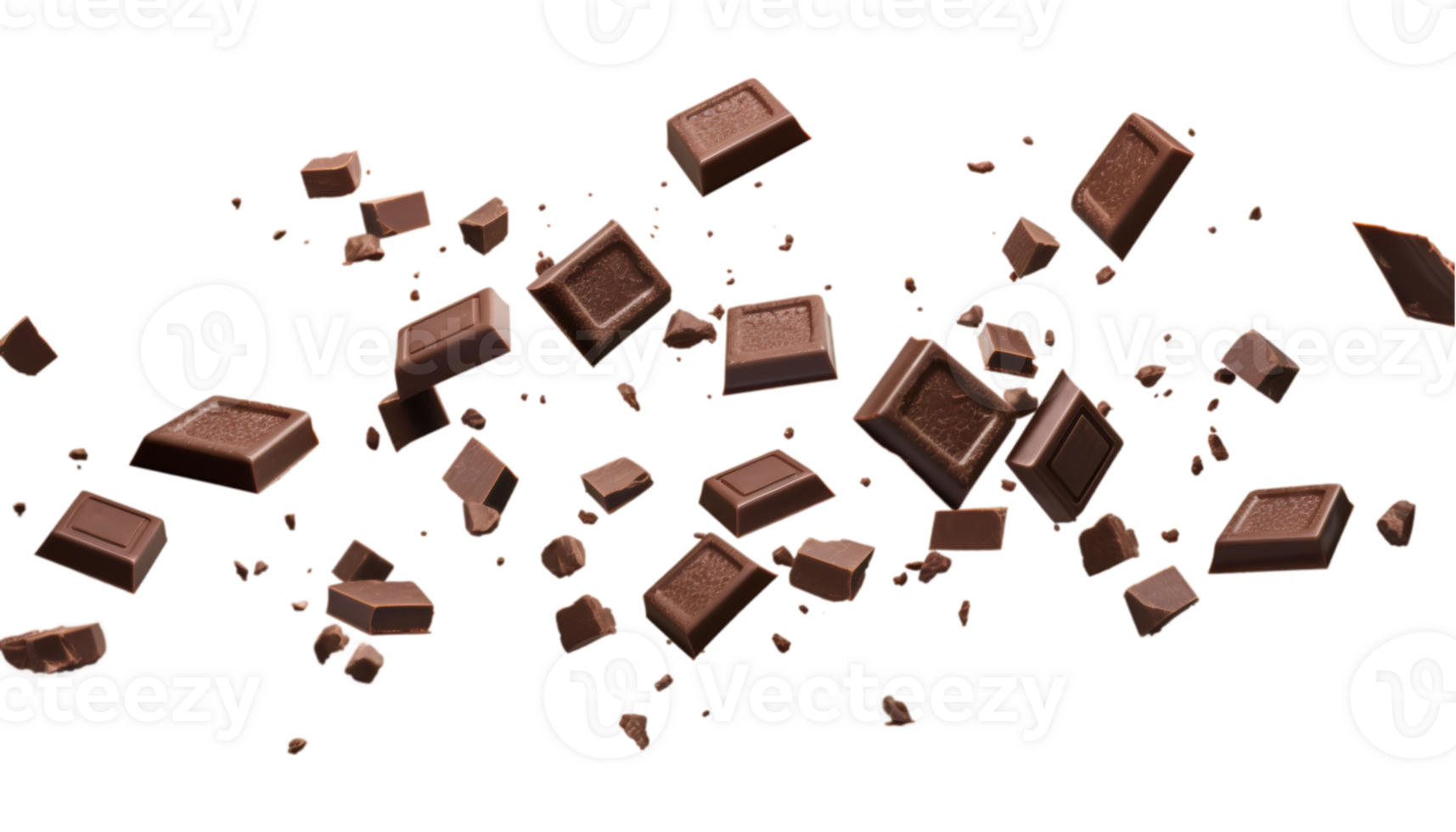 chocolate bars isolated on a transparent background png