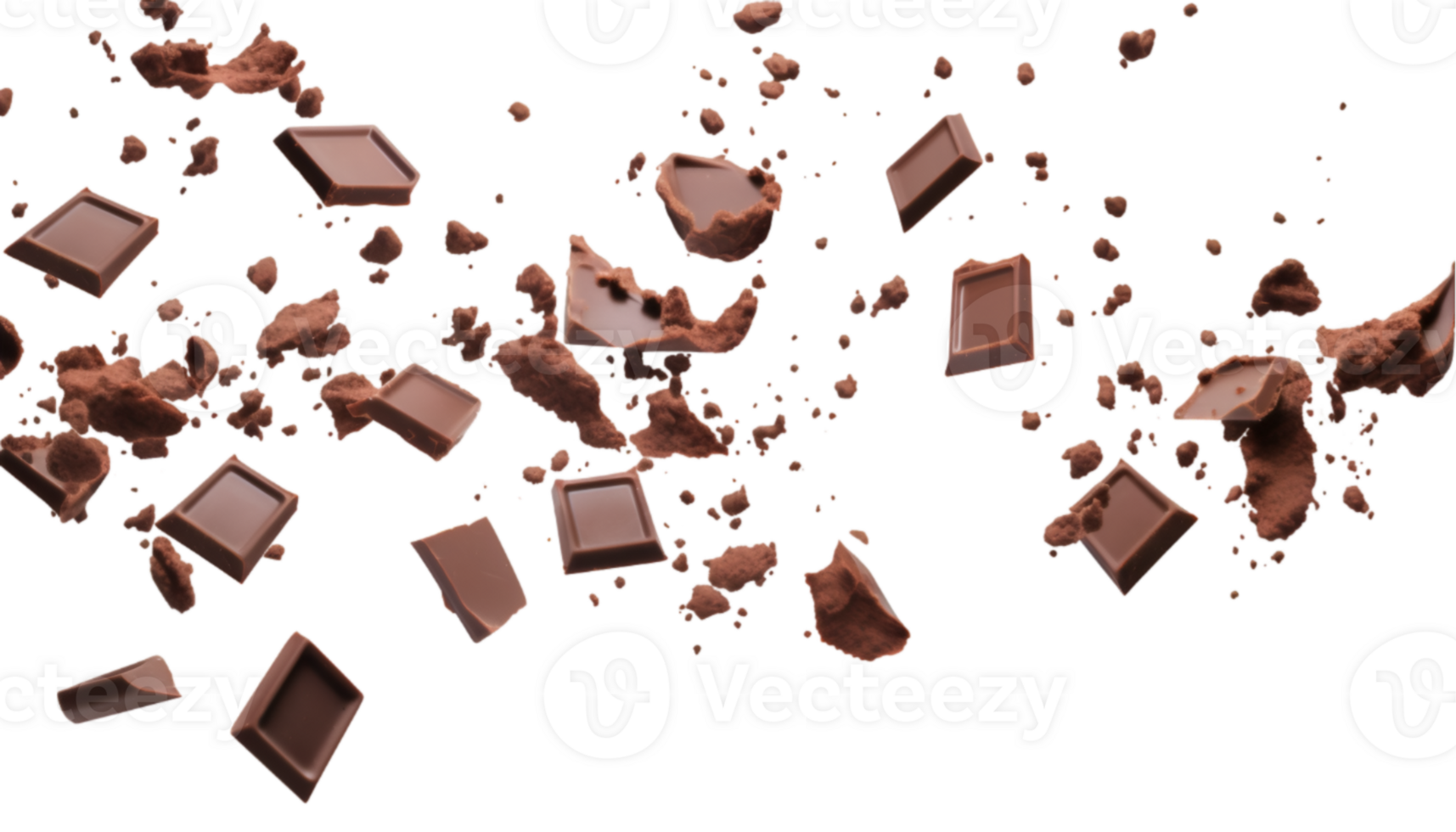 chocolate bars isolated on a transparent background png