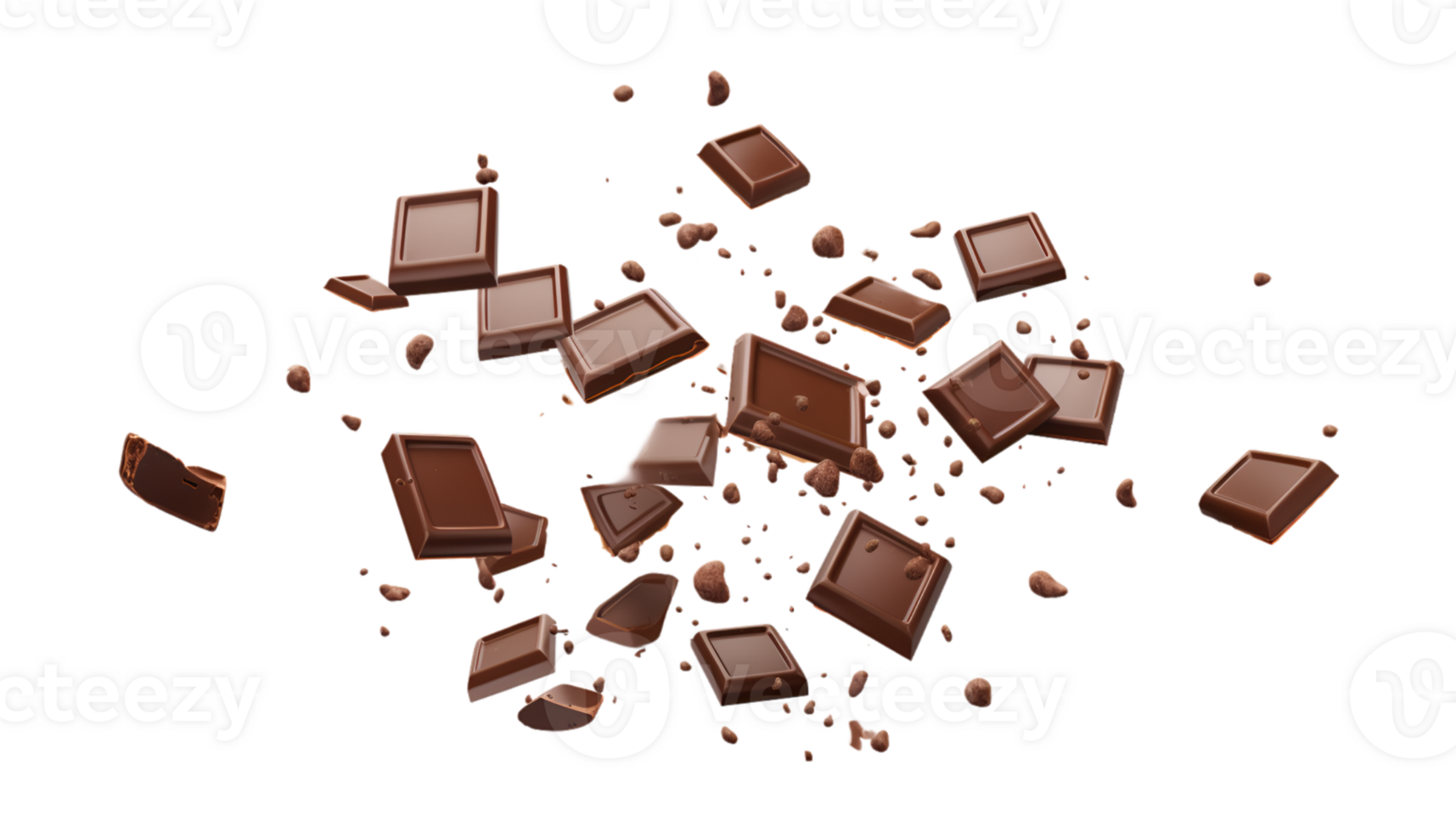 chocolate bars isolated on a transparent background png