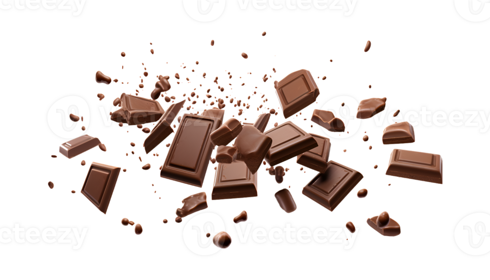 chocolate bars isolated on a transparent background png