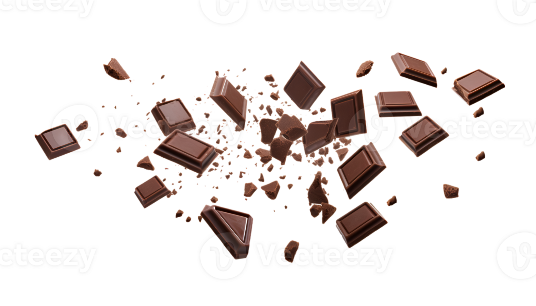 chocolate bars isolated on a transparent background png