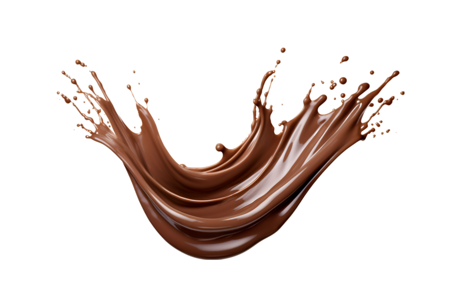 chocolate respingo isolado em uma transparente fundo png