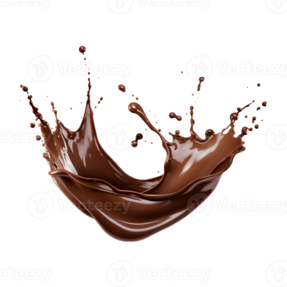 chocolate respingo isolado em uma transparente fundo png