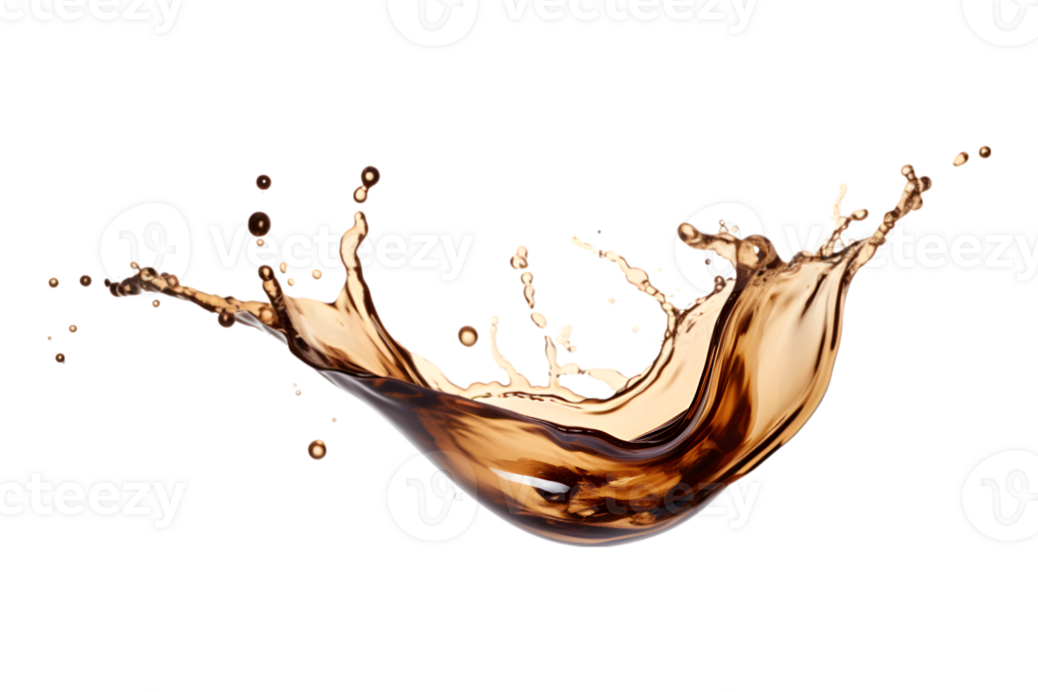 coffee splash isolated on a transparent background png