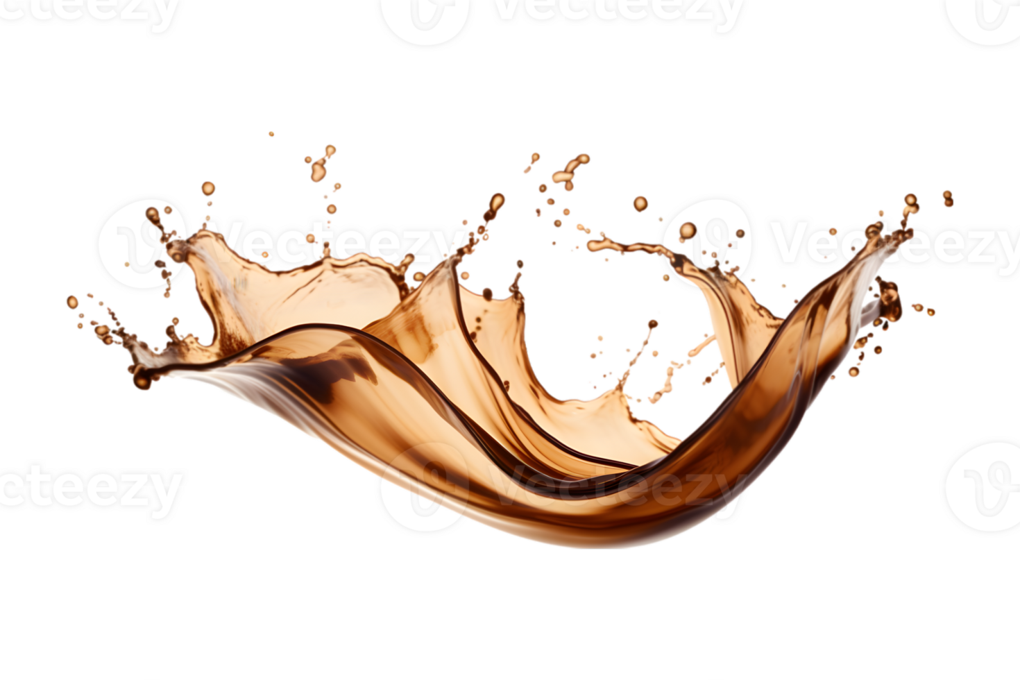 coffee splash isolated on a transparent background png