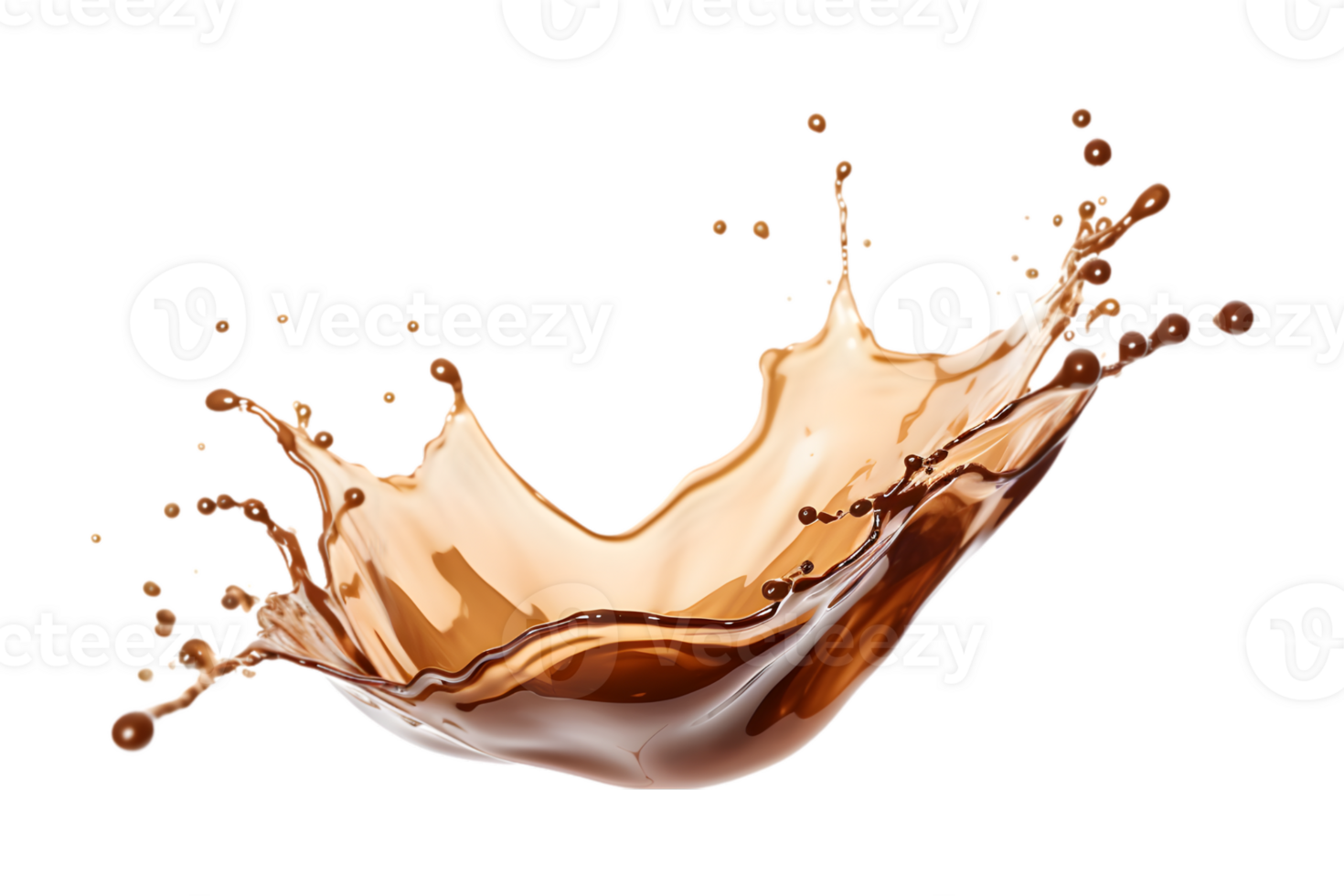 coffee splash isolated on a transparent background png