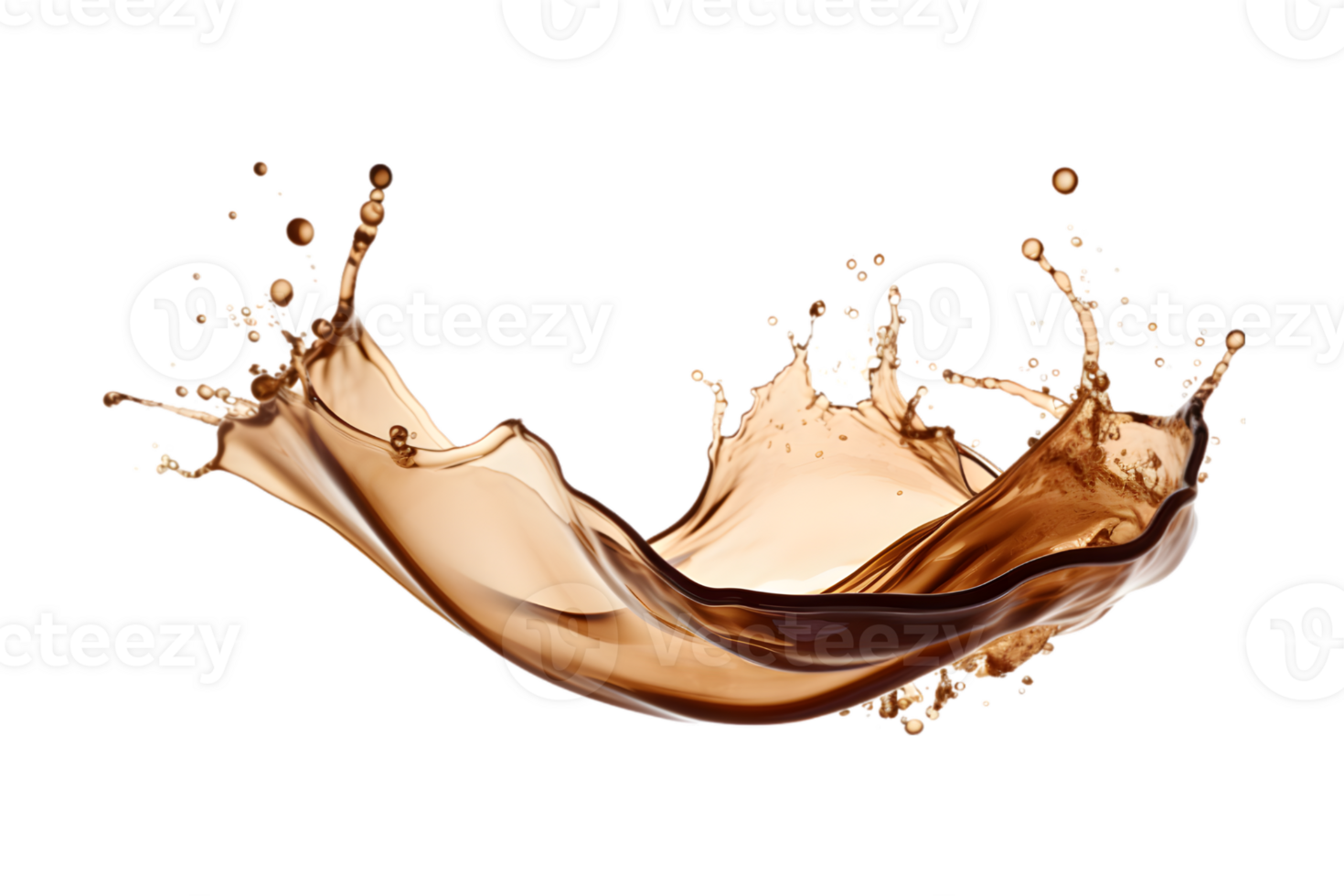 coffee splash isolated on a transparent background png