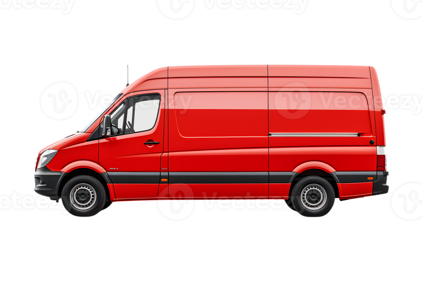 Cargo van truck isolated on a transparent background png