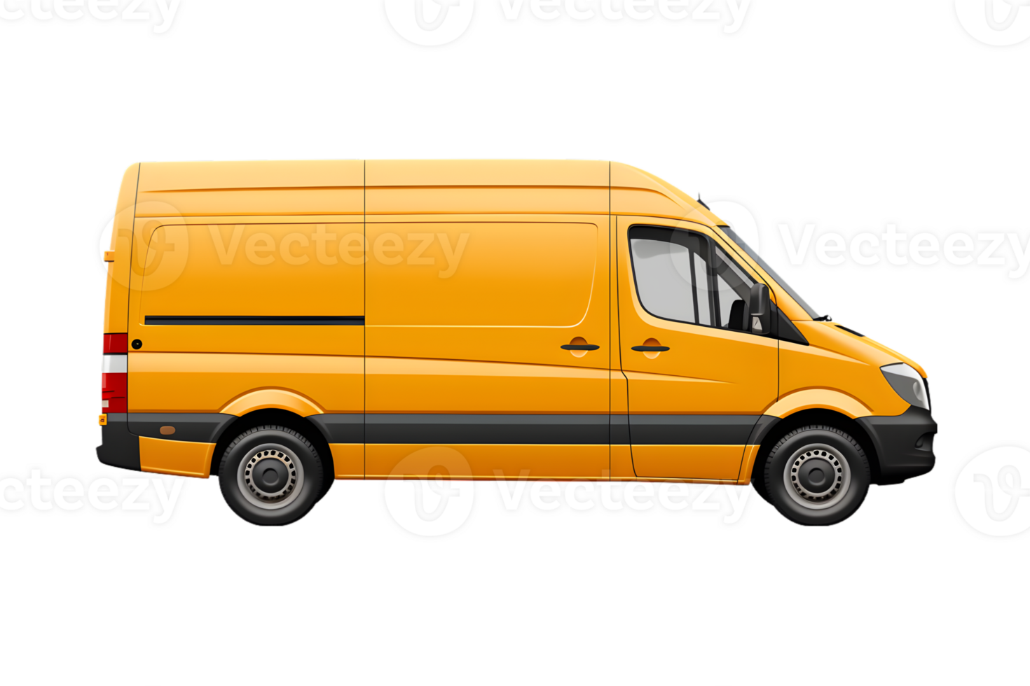 Cargo van truck isolated on a transparent background png