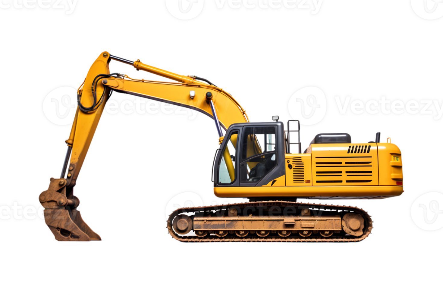 Excavator isolated on a transparent background png