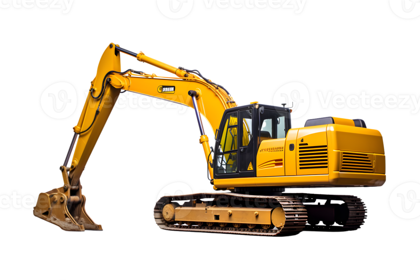 Excavator isolated on a transparent background png