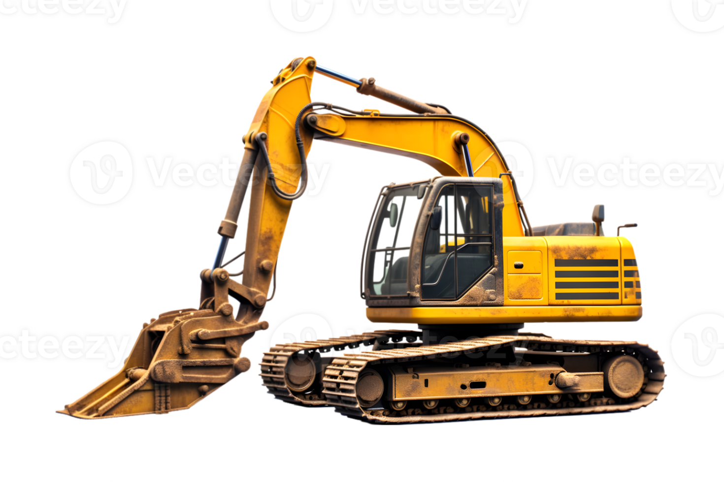 Excavator isolated on a transparent background png