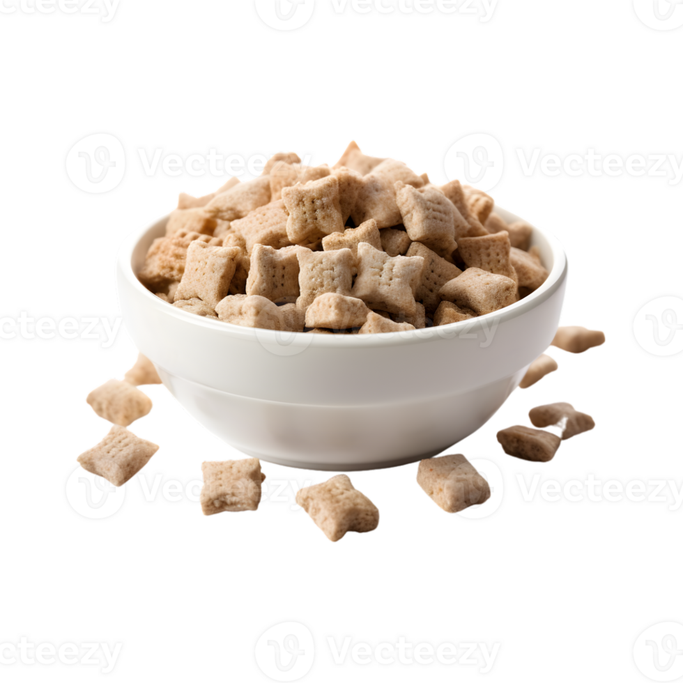 Dry dog food in a bowl isolated on a transparent background png