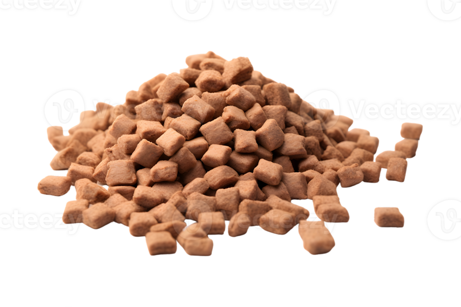 Pile of dry dog food isolated on a transparent background png