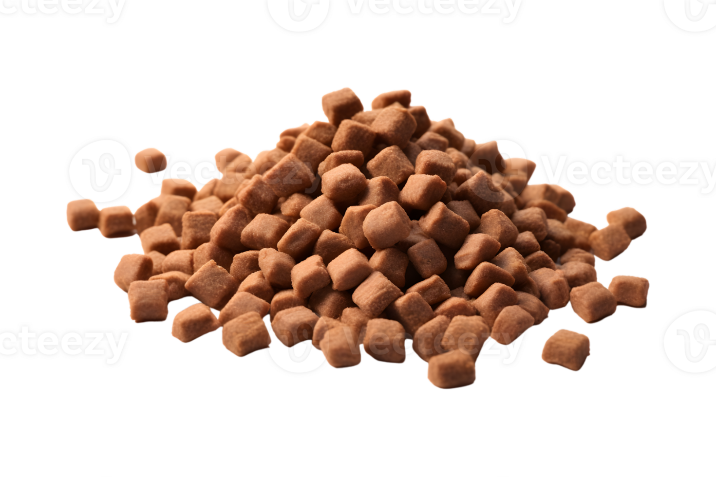 Pile of dry dog food isolated on a transparent background png