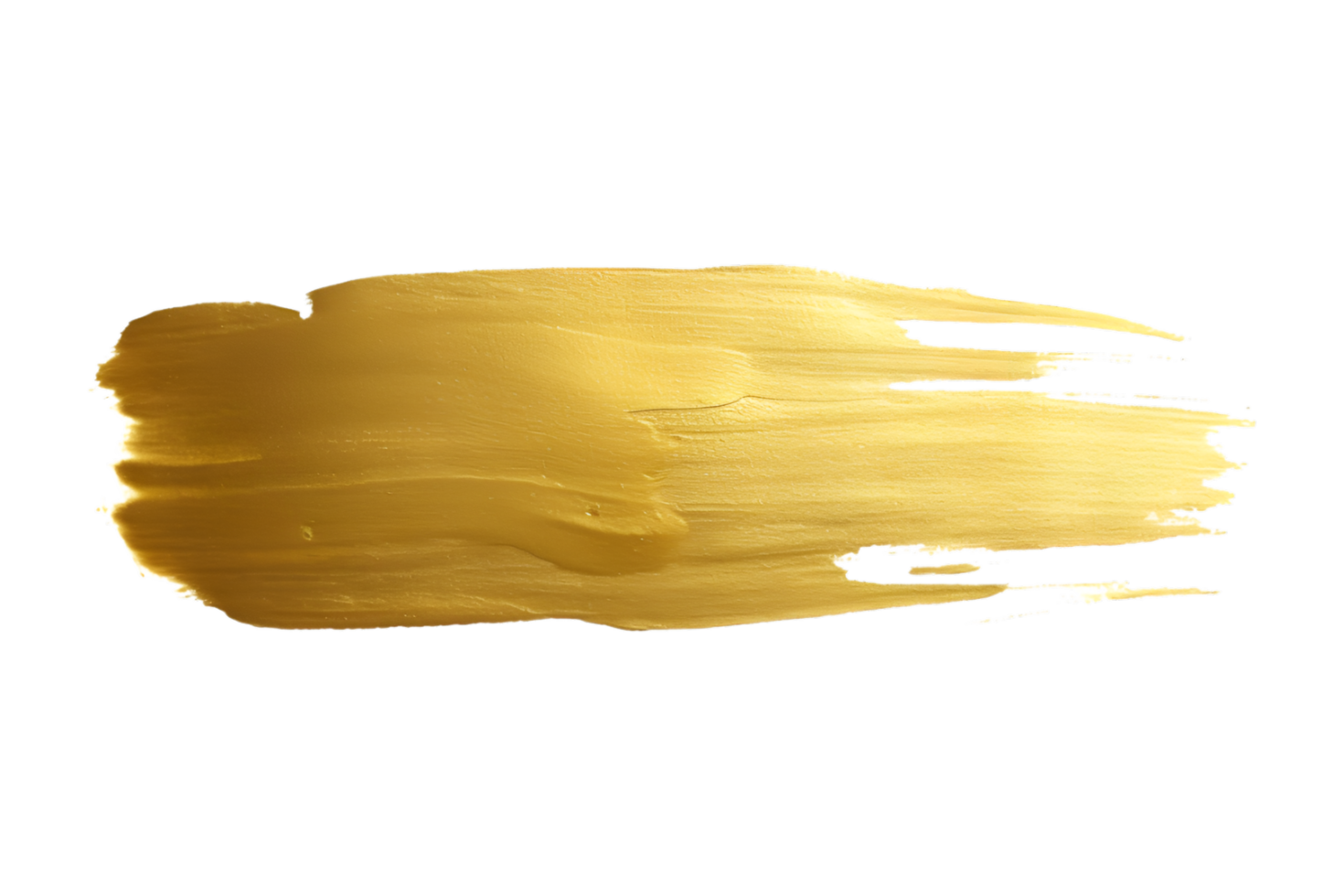Gold Farbe Bürste Schlaganfälle mit funkeln Textur. Gold Flecken Flüssigkeit isoliert auf ein transparent Hintergrund png
