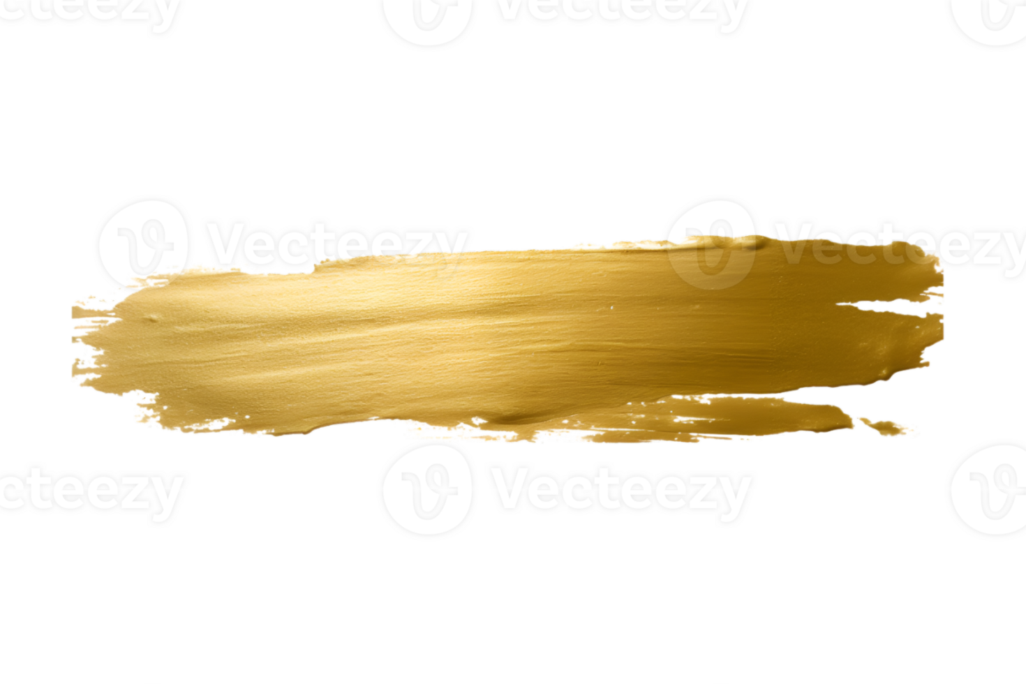 Gold paint brush strokes with glitter texture. Gold stains liquid isolated on a transparent background png