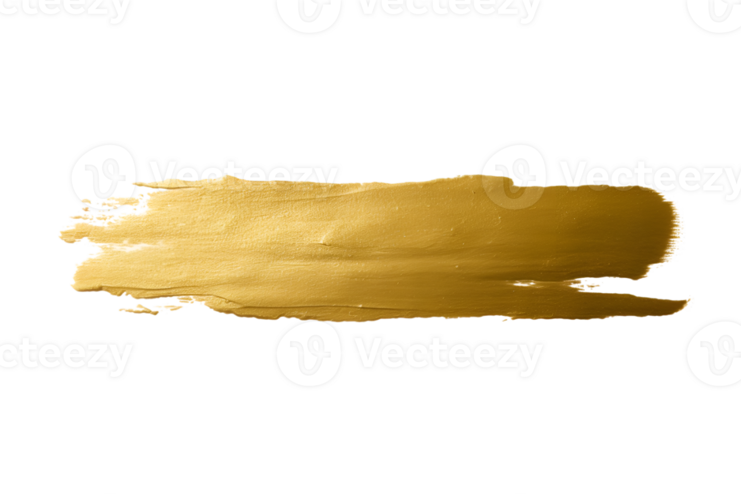 Gold paint brush strokes with glitter texture. Gold stains liquid isolated on a transparent background png