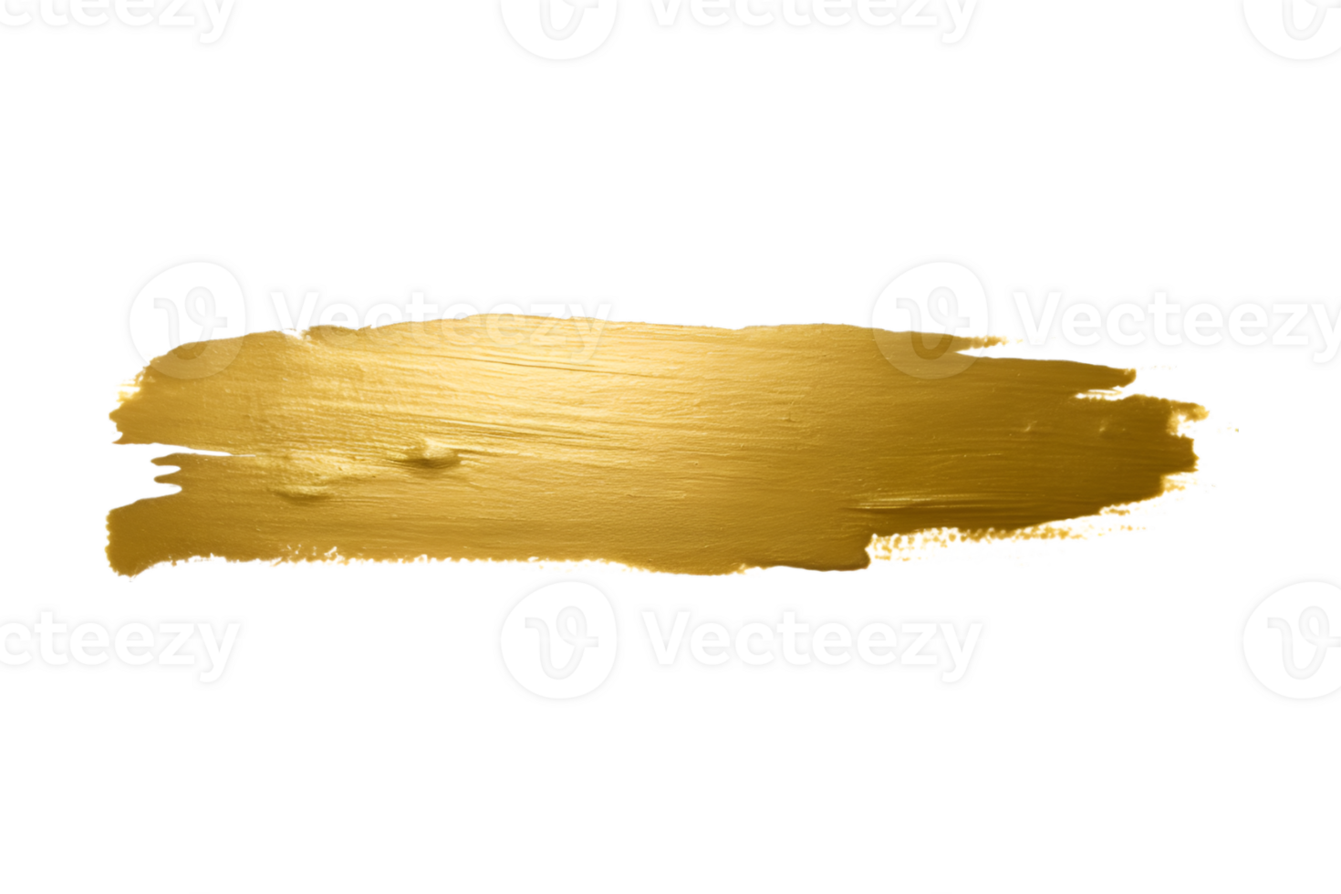 Gold paint brush strokes with glitter texture. Gold stains liquid isolated on a transparent background png