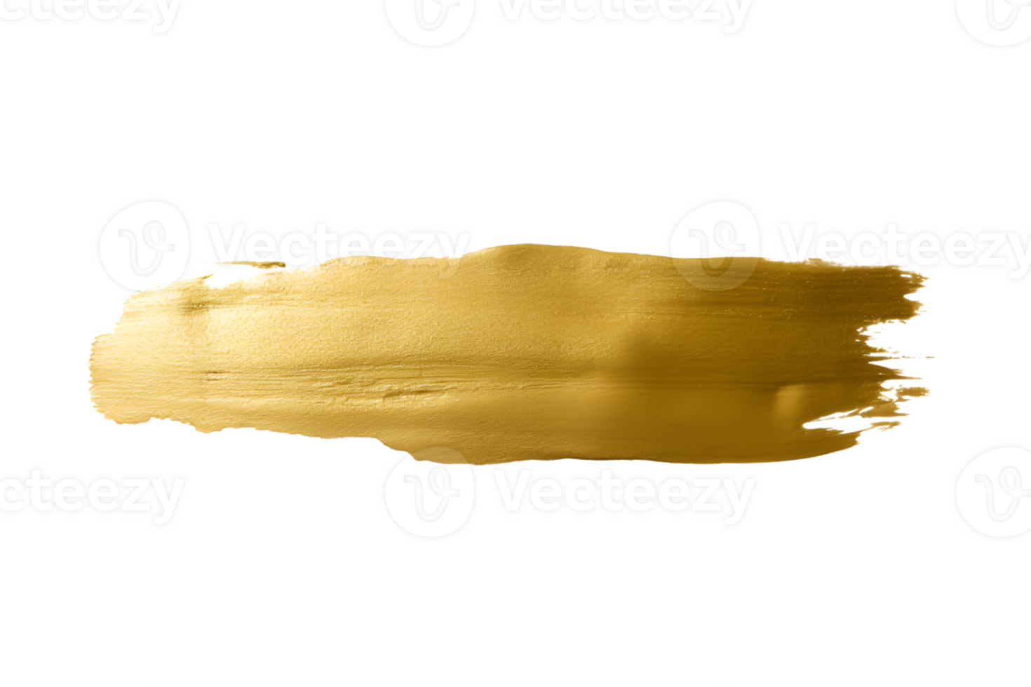 Gold paint brush strokes with glitter texture. Gold stains liquid isolated on a transparent background png