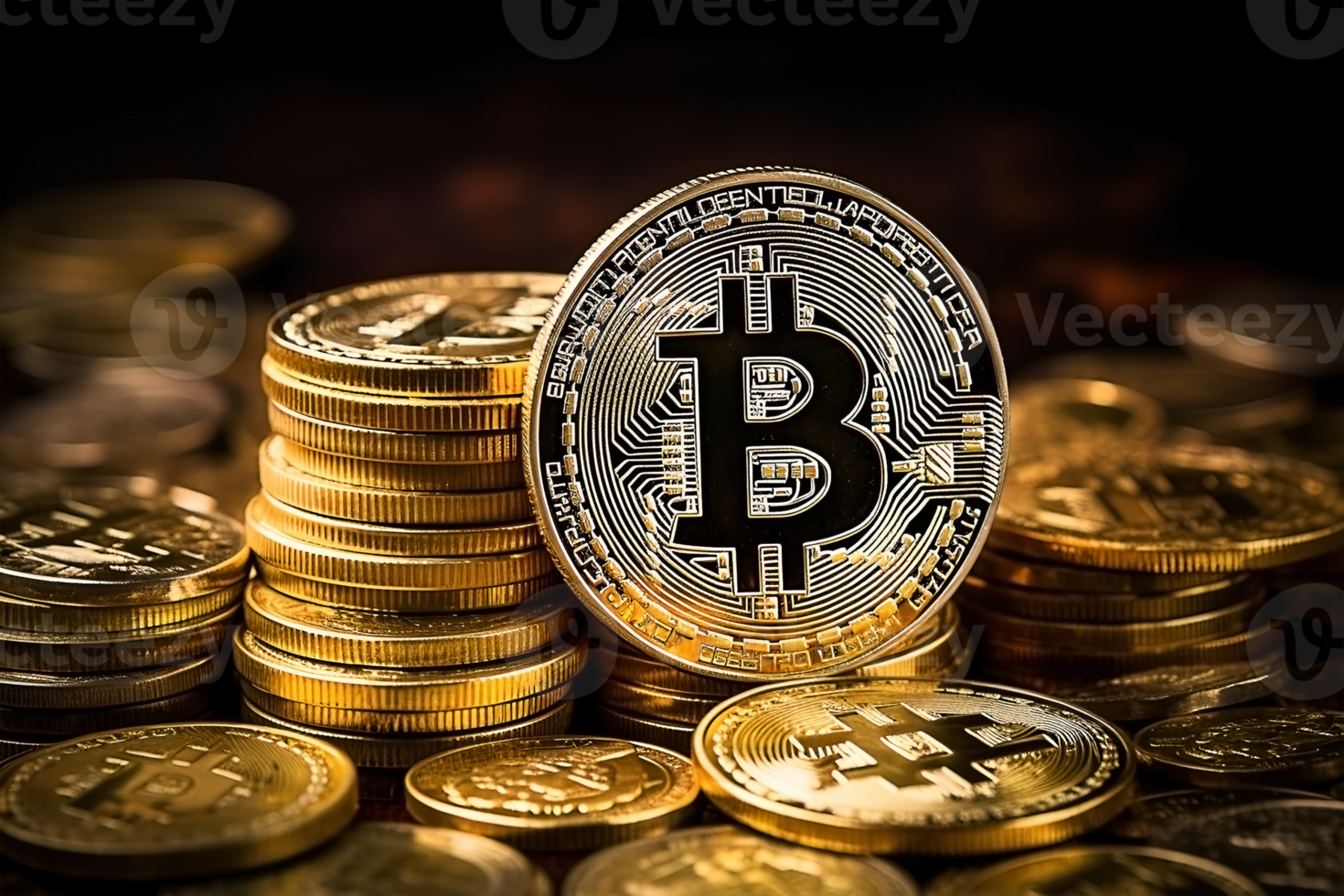 bitcoin gold coin, bitcoin crypto currency isolated on a transparent background png