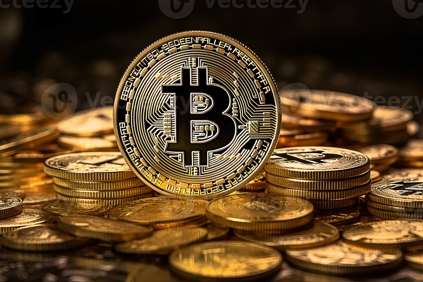 bitcoin gold coin, bitcoin crypto currency isolated on a transparent background png