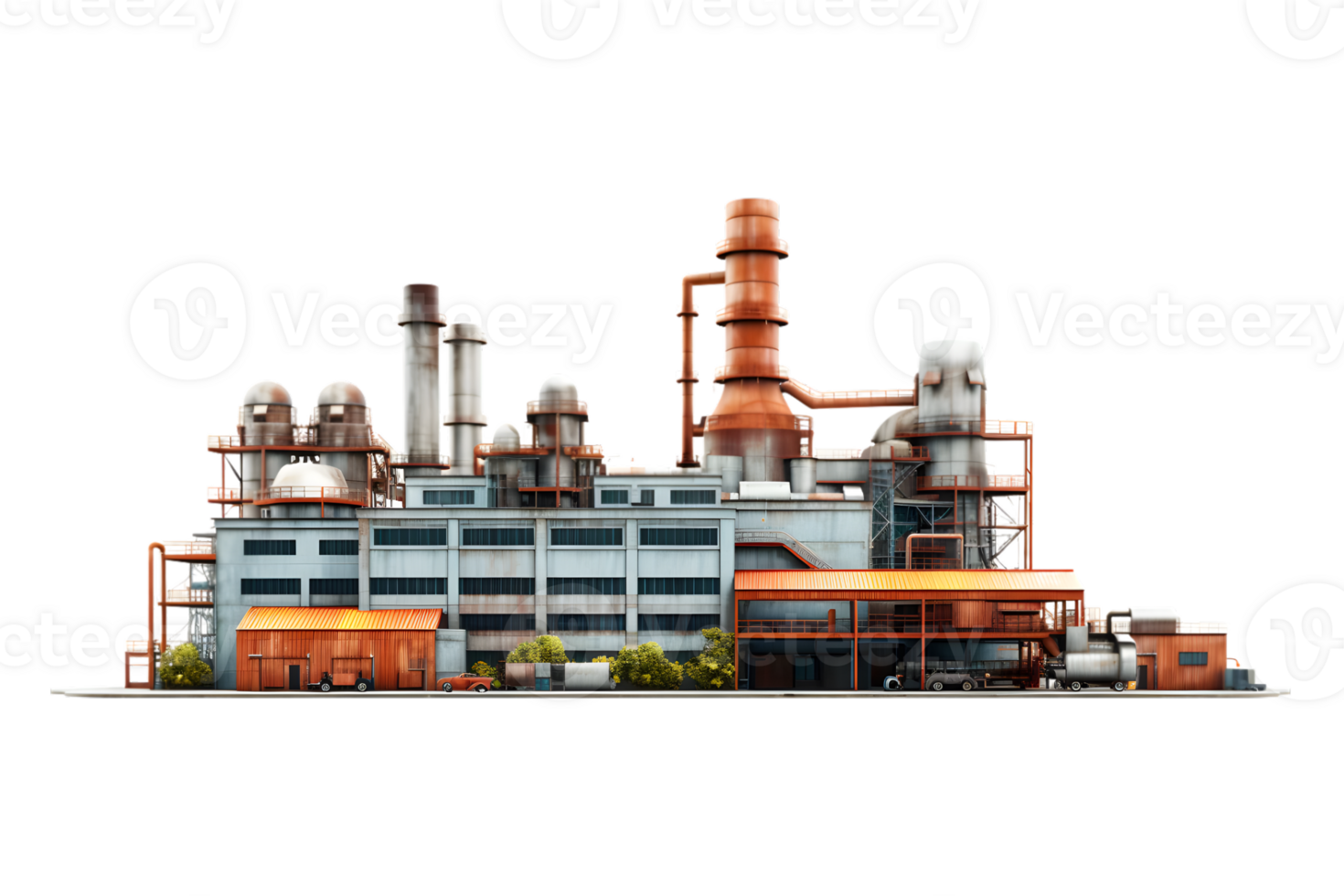 industriell Pflanze isoliert auf ein transparent Hintergrund, Öl und Gas Industrie, Raffinerie Fabrik, Petrochemie Pflanze Bereich png