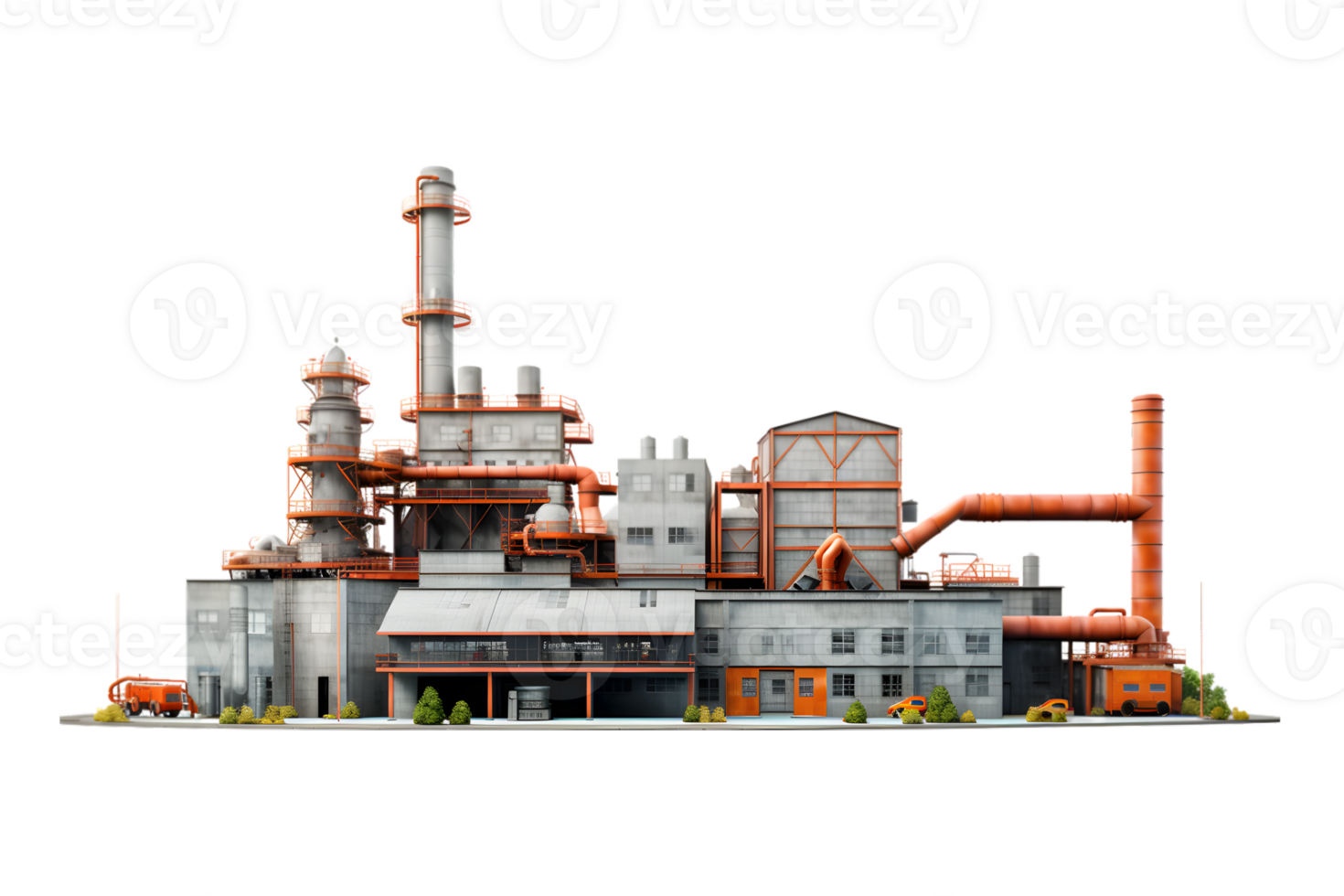 industriell Pflanze isoliert auf ein transparent Hintergrund, Öl und Gas Industrie, Raffinerie Fabrik, Petrochemie Pflanze Bereich png