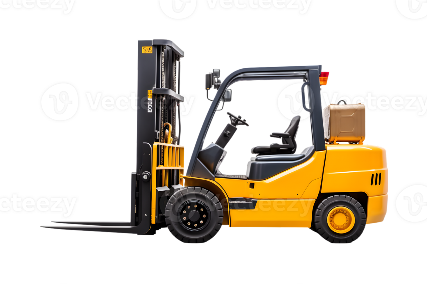Forklift truck isolated on a transparent background png
