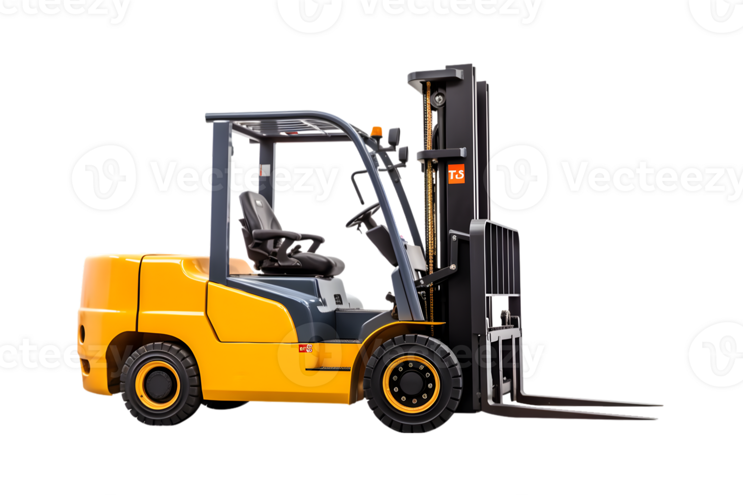 Forklift truck isolated on a transparent background png