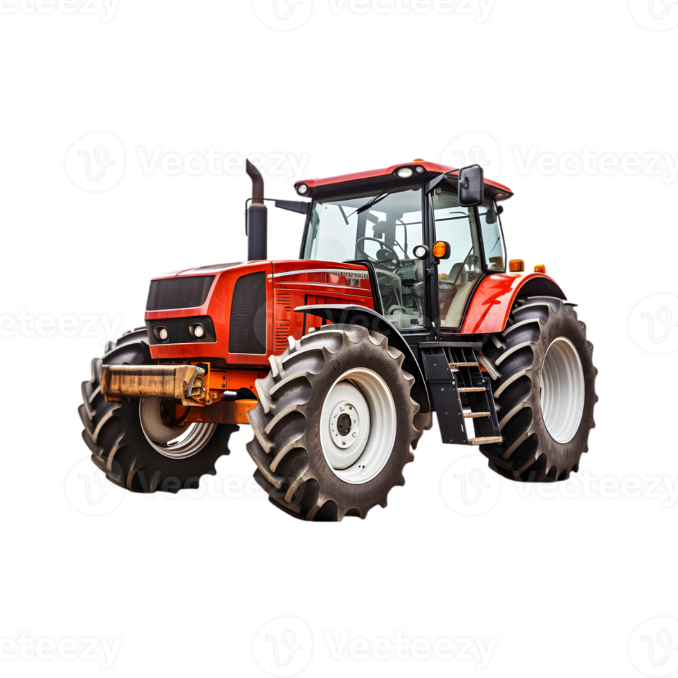 Tractor farm isolated on a transparent background, Agricultural tractor png