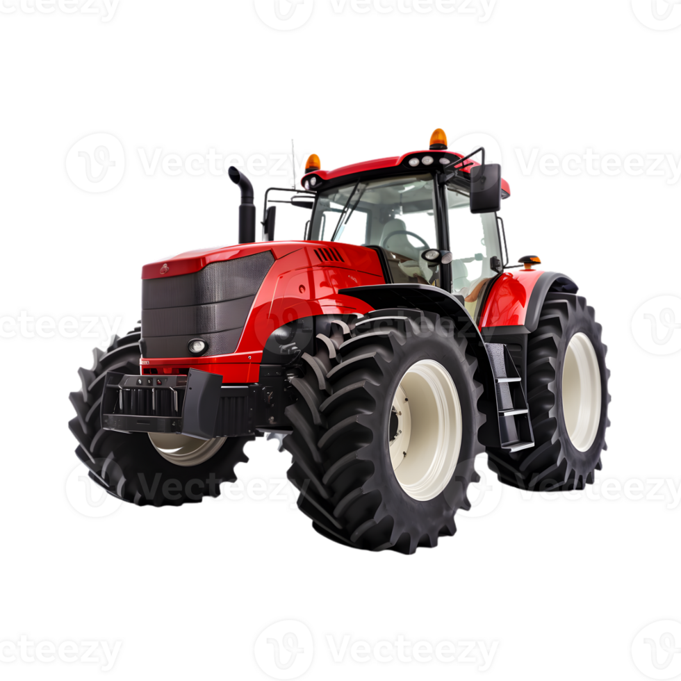 Tractor farm isolated on a transparent background, Agricultural tractor png