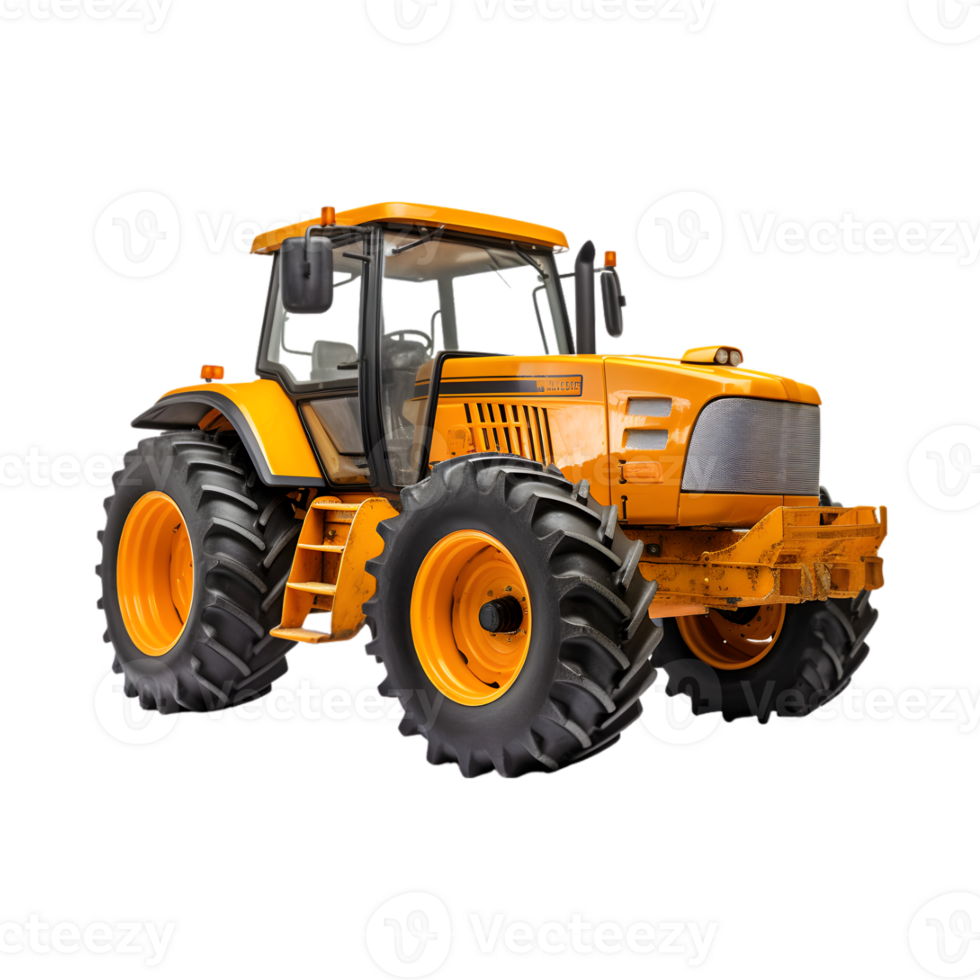 Tractor farm isolated on a transparent background, Agricultural tractor png