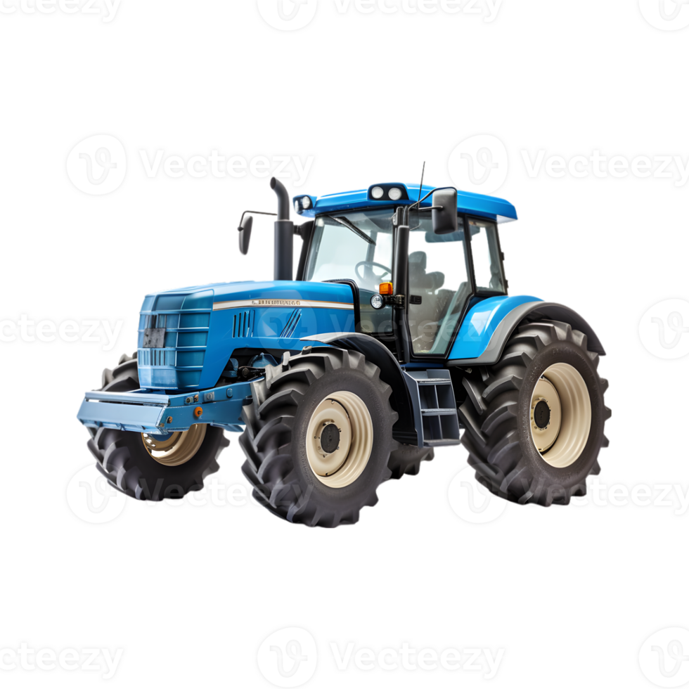 Tractor farm isolated on a transparent background, Agricultural tractor png