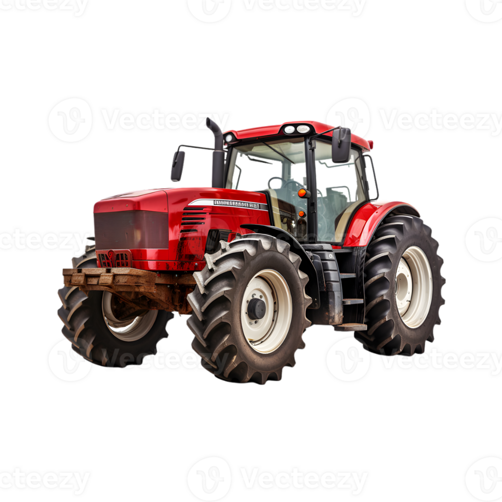 Tractor farm isolated on a transparent background, Agricultural tractor png