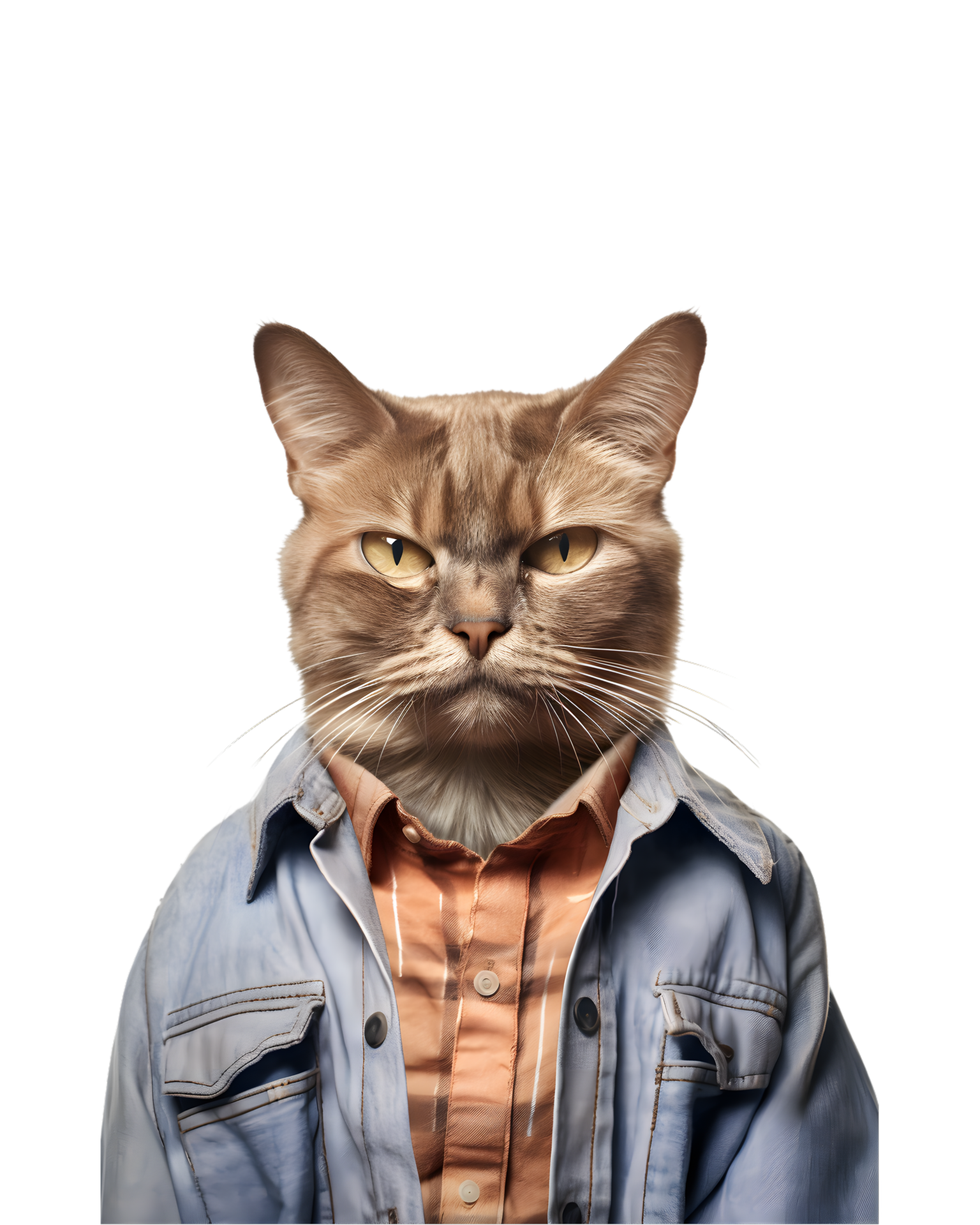 portrait of a cool cat wearing summer clothes and sunglasses isolated on a  transparent background 27182982 PNG
