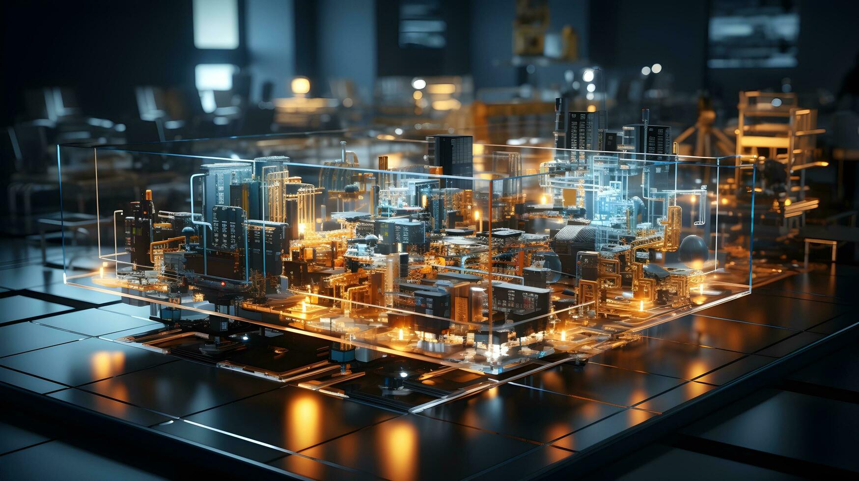 Reinventing Industry. 3D Insights into Industrial IoT's Data Revolution. AI Generated photo