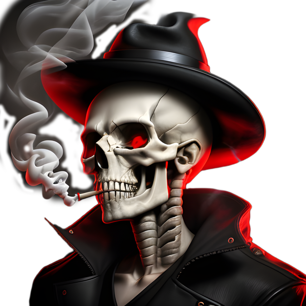 Cool skull on a transparent background png