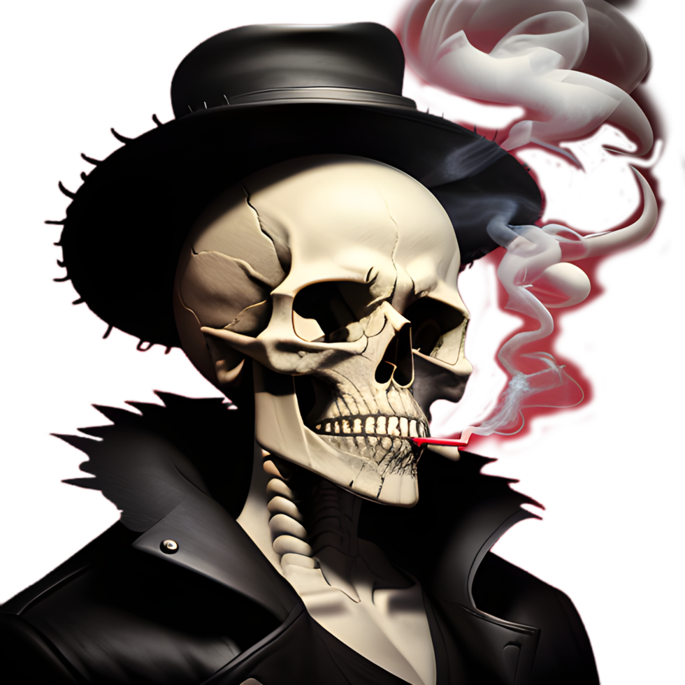 Cool skull on a transparent background png