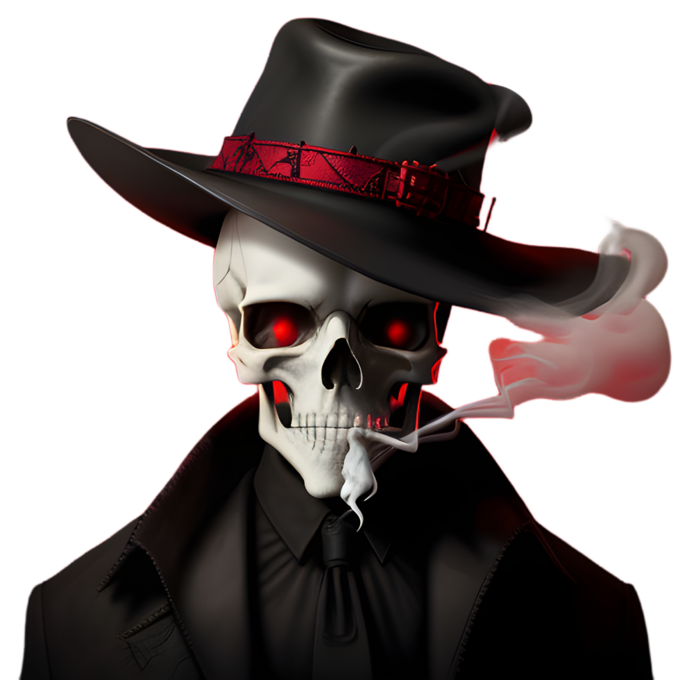 Cool skull on a transparent background png