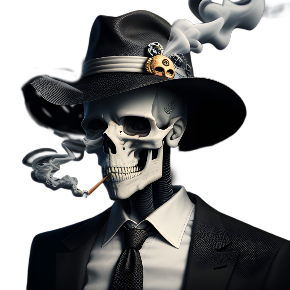 Cool skull on a transparent background png
