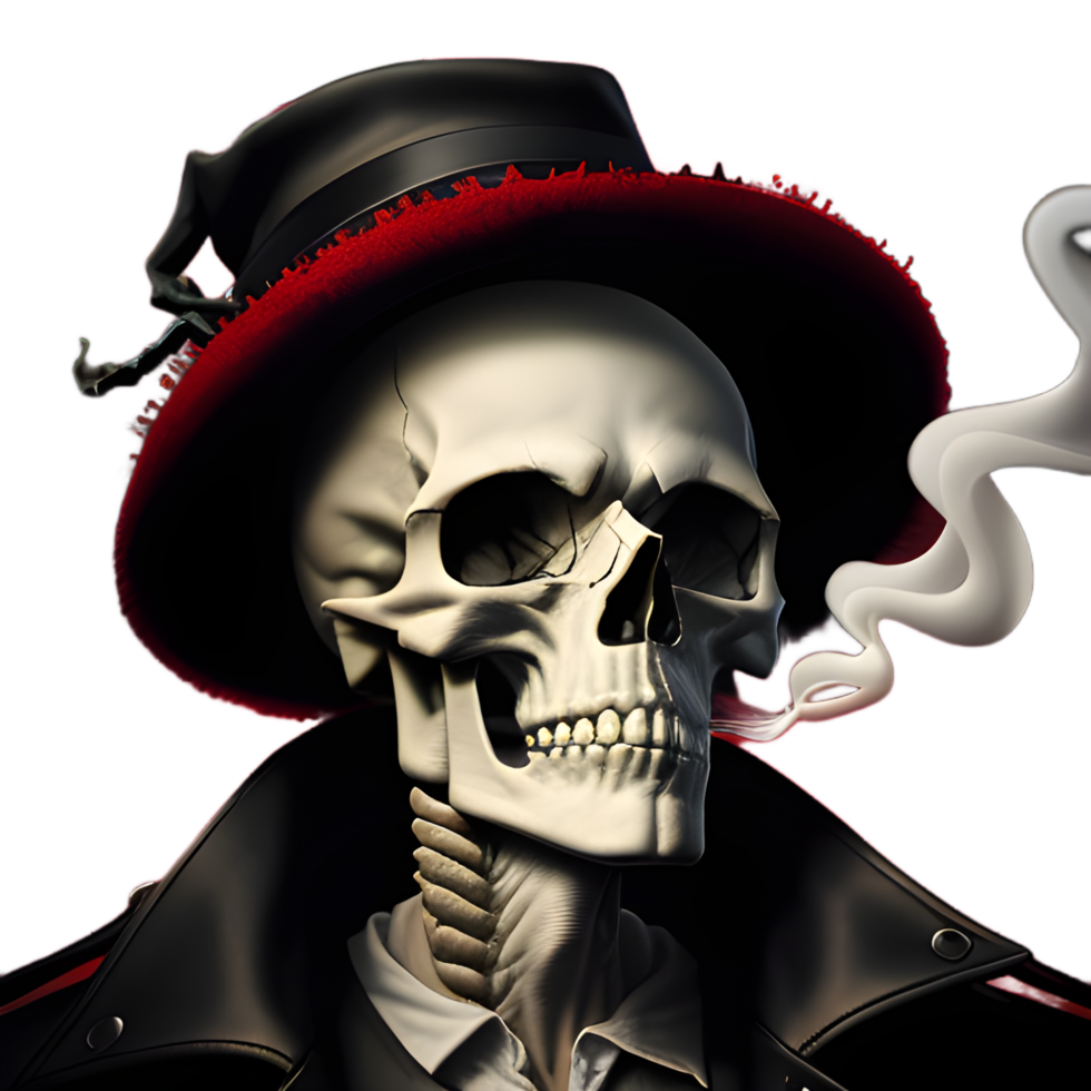Cool skull on a transparent background png
