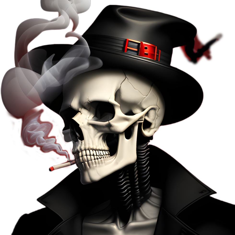 Cool skull on a transparent background png
