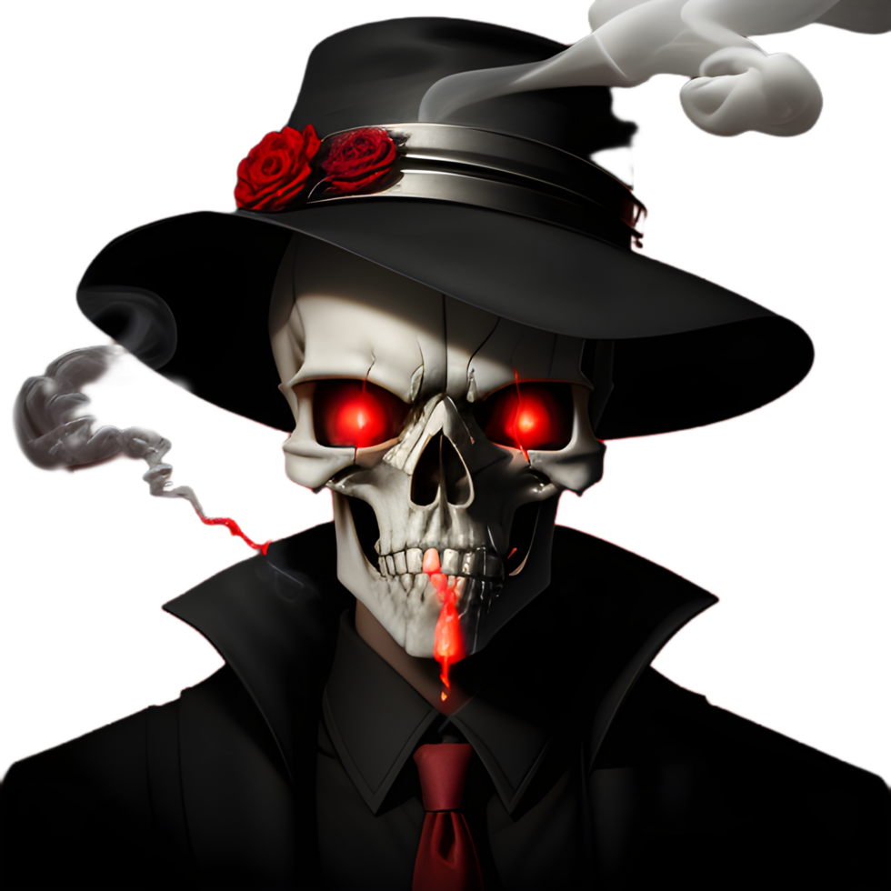 Cool skull on a transparent background png