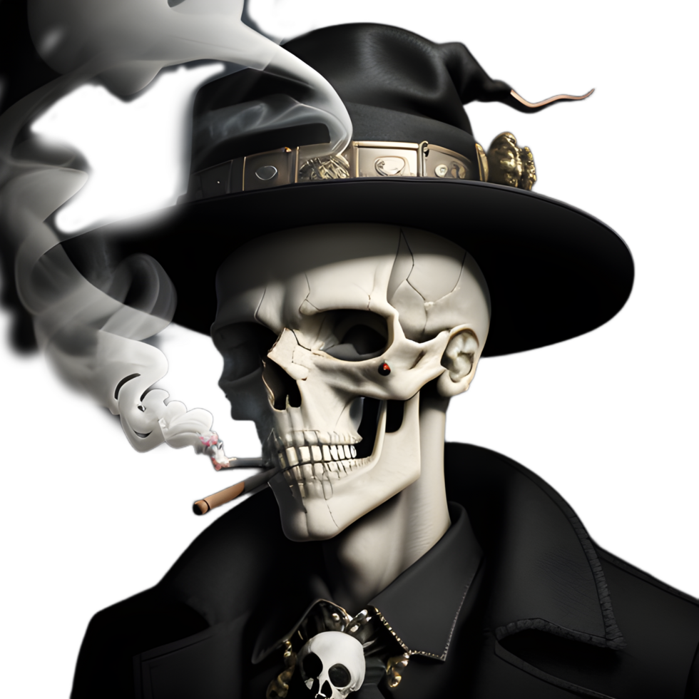 Cool skull on a transparent background png