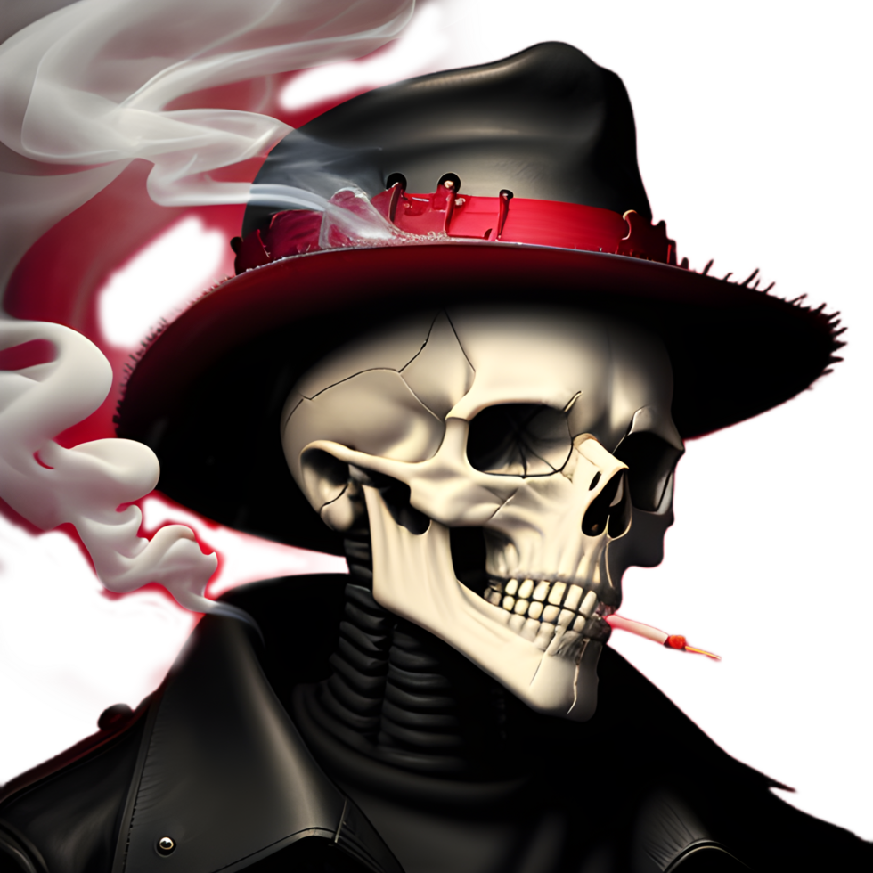 Cool skull on a transparent background png