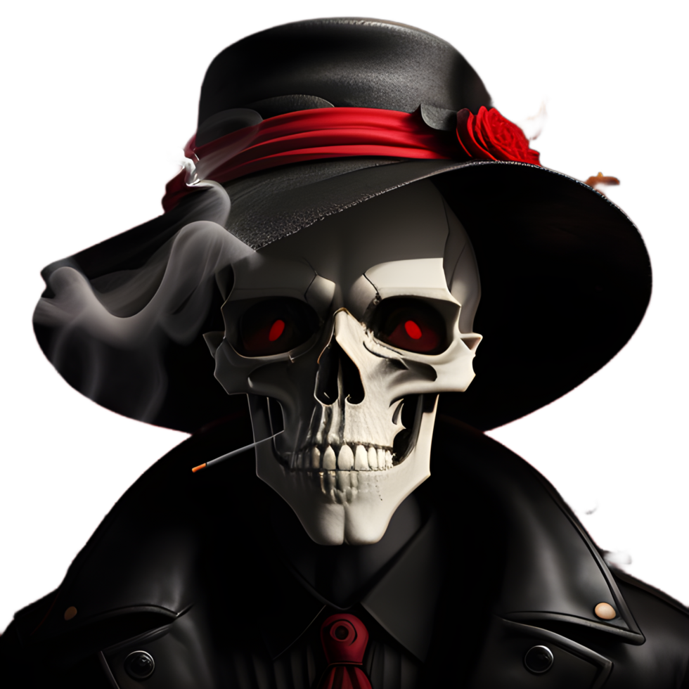 Cool skull on a transparent background png