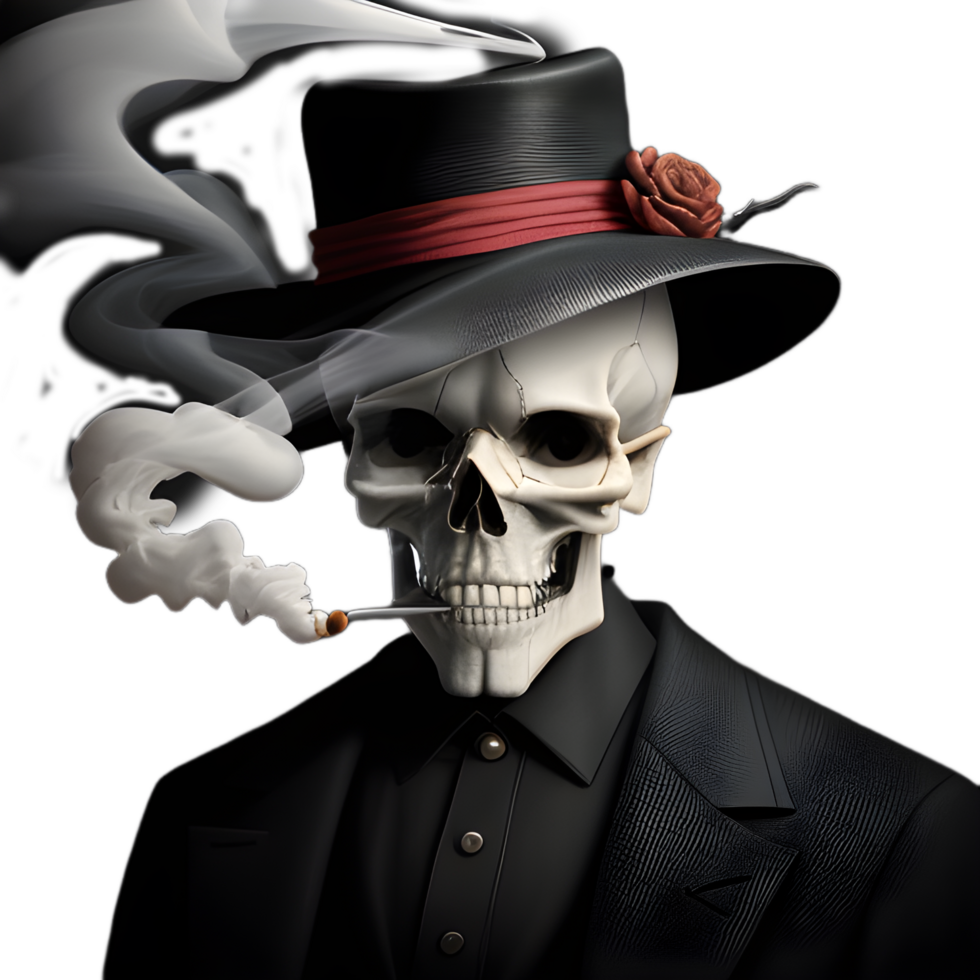 Cool skull on a transparent background png