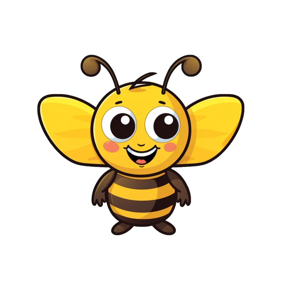 Cute bee honey sticker png transparent